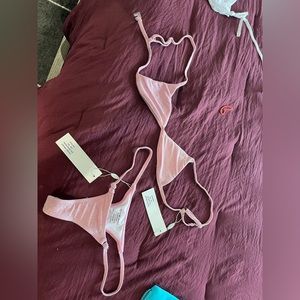 Pink glitter bikini set